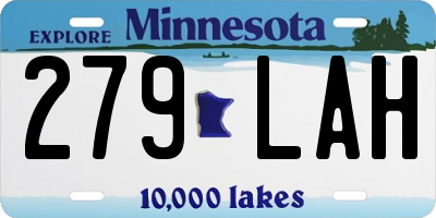 MN license plate 279LAH