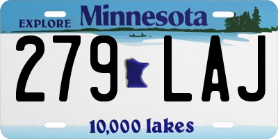 MN license plate 279LAJ