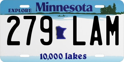 MN license plate 279LAM