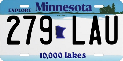 MN license plate 279LAU