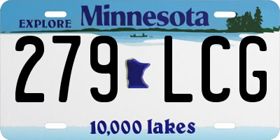 MN license plate 279LCG
