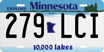 MN license plate 279LCI