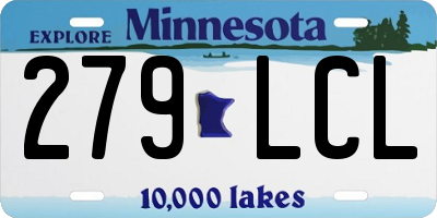 MN license plate 279LCL