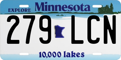 MN license plate 279LCN