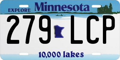 MN license plate 279LCP