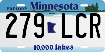 MN license plate 279LCR