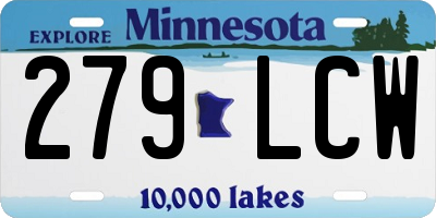 MN license plate 279LCW
