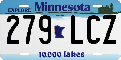 MN license plate 279LCZ