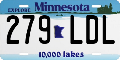 MN license plate 279LDL