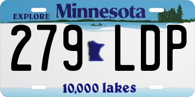 MN license plate 279LDP