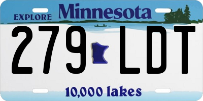 MN license plate 279LDT