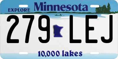 MN license plate 279LEJ