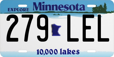 MN license plate 279LEL