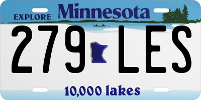 MN license plate 279LES