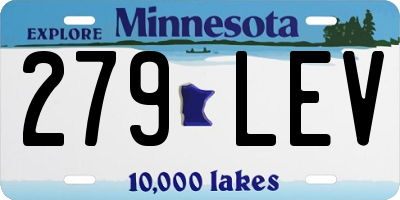 MN license plate 279LEV