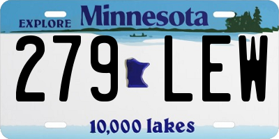 MN license plate 279LEW