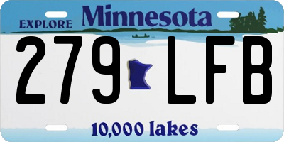 MN license plate 279LFB