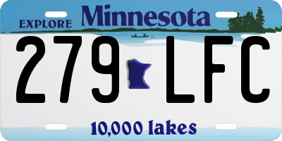 MN license plate 279LFC