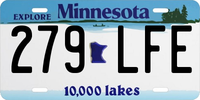 MN license plate 279LFE