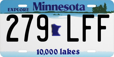 MN license plate 279LFF