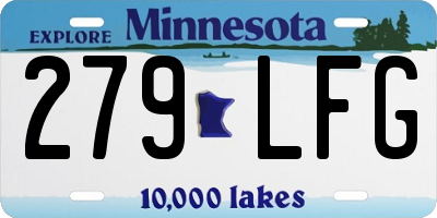 MN license plate 279LFG