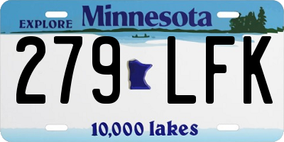 MN license plate 279LFK