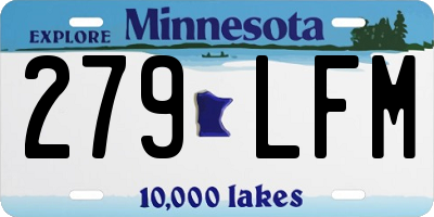 MN license plate 279LFM