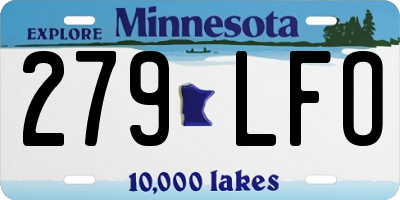 MN license plate 279LFO