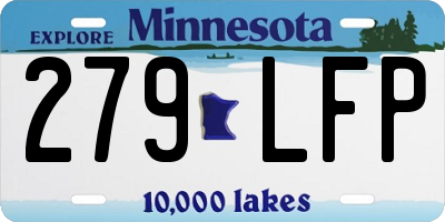 MN license plate 279LFP