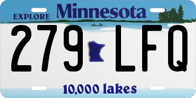 MN license plate 279LFQ