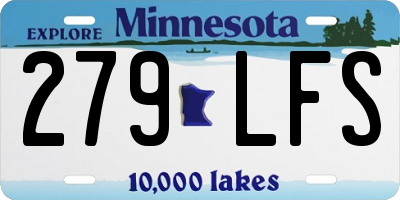 MN license plate 279LFS
