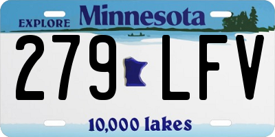 MN license plate 279LFV
