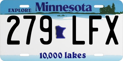 MN license plate 279LFX