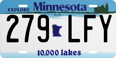 MN license plate 279LFY