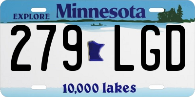 MN license plate 279LGD