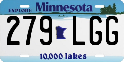 MN license plate 279LGG
