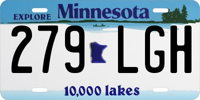 MN license plate 279LGH