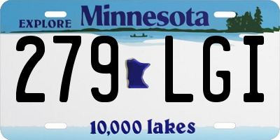 MN license plate 279LGI