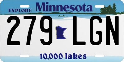 MN license plate 279LGN
