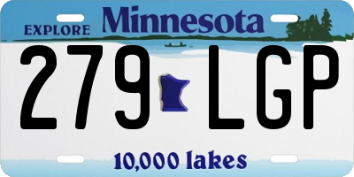 MN license plate 279LGP