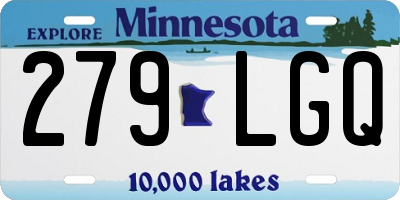 MN license plate 279LGQ