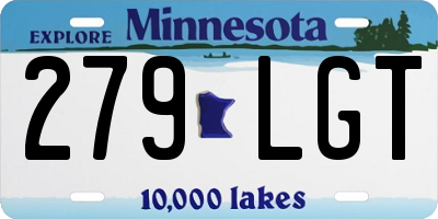 MN license plate 279LGT