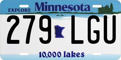 MN license plate 279LGU