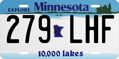 MN license plate 279LHF