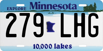 MN license plate 279LHG