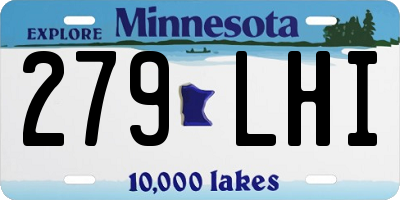 MN license plate 279LHI