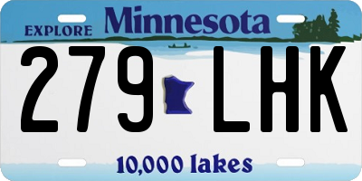 MN license plate 279LHK