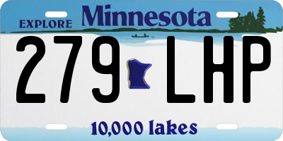 MN license plate 279LHP