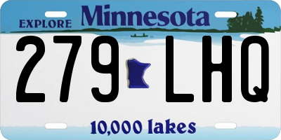 MN license plate 279LHQ