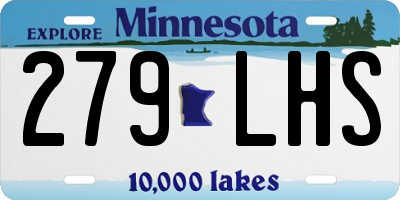 MN license plate 279LHS